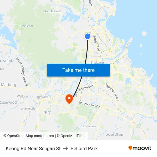 Keong Rd Near Seligan St to Bellbird Park map