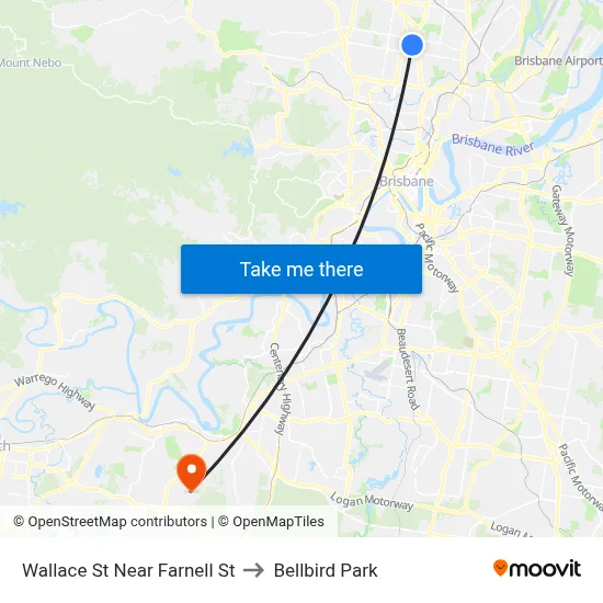 Wallace St Near Farnell St to Bellbird Park map