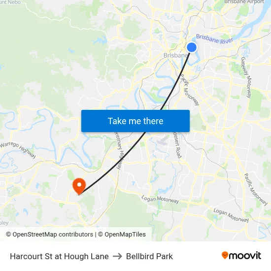 Harcourt St at Hough Lane to Bellbird Park map