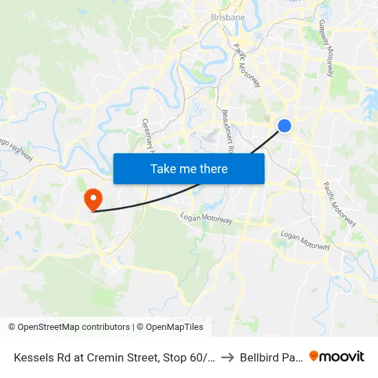 Kessels Rd at Cremin Street, Stop 60/45 to Bellbird Park map