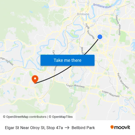 Elgar St Near Olroy St, Stop 47a to Bellbird Park map