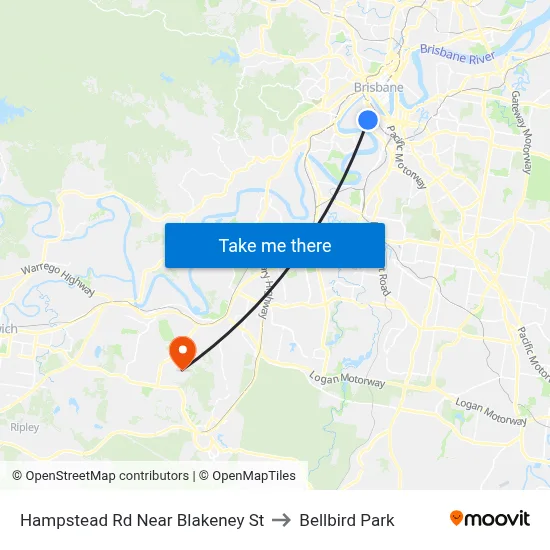 Hampstead Rd Near Blakeney St to Bellbird Park map