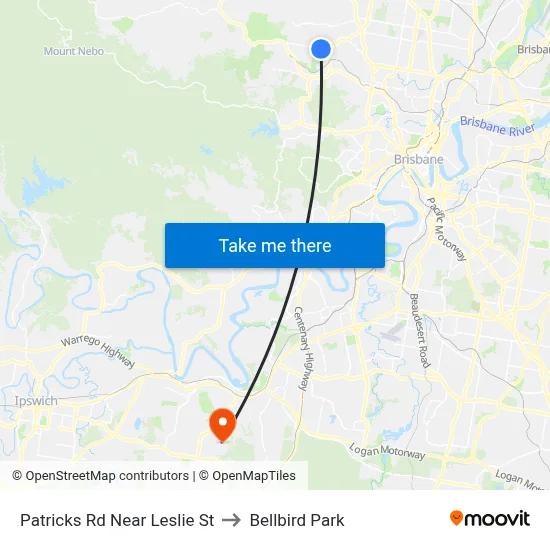 Patricks Rd Near Leslie St to Bellbird Park map