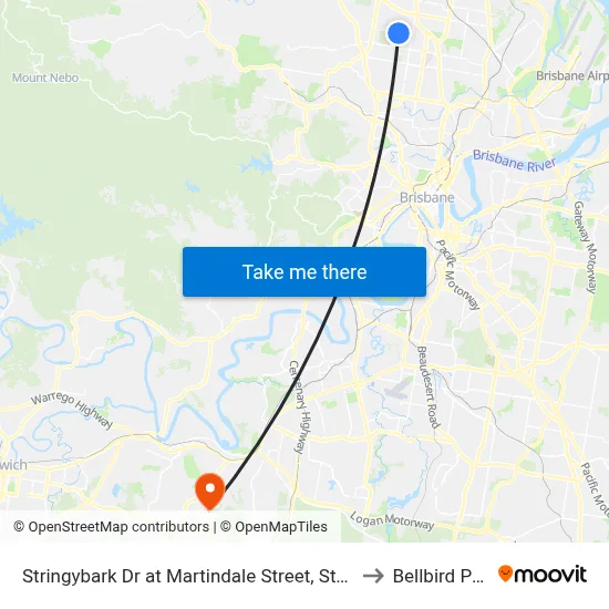 Stringybark Dr at Martindale Street, Stop 47 to Bellbird Park map