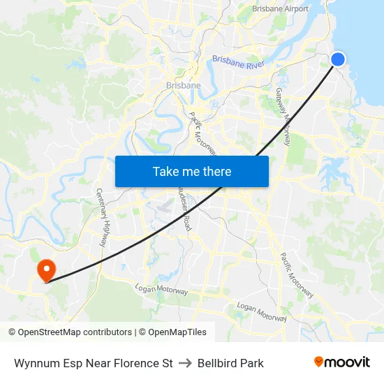 Wynnum Esp Near Florence St to Bellbird Park map