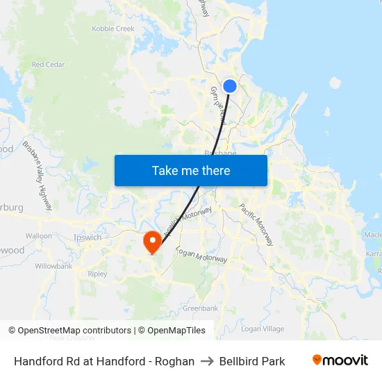Handford Rd at Handford - Roghan to Bellbird Park map