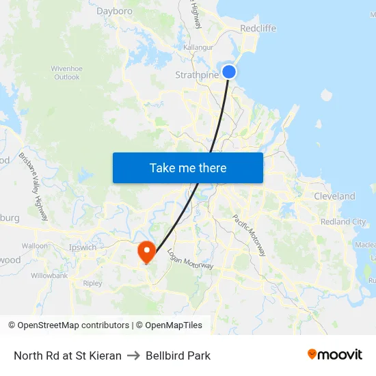 North Rd at St Kieran to Bellbird Park map