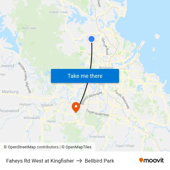 Faheys Rd West at Kingfisher to Bellbird Park map