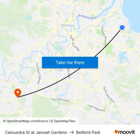 Caloundra St at Janoah Gardens to Bellbird Park map