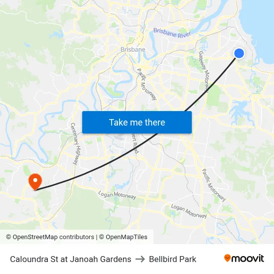 Caloundra St at Janoah Gardens to Bellbird Park map