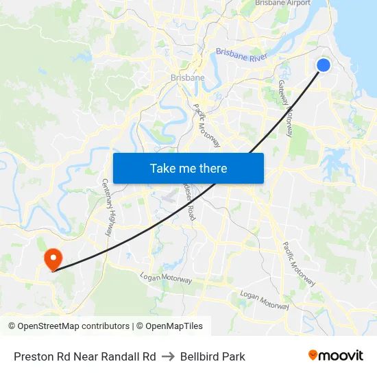 Preston Rd Near Randall Rd to Bellbird Park map