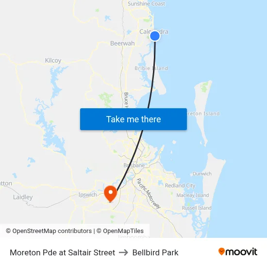 Moreton Pde at Saltair Street to Bellbird Park map