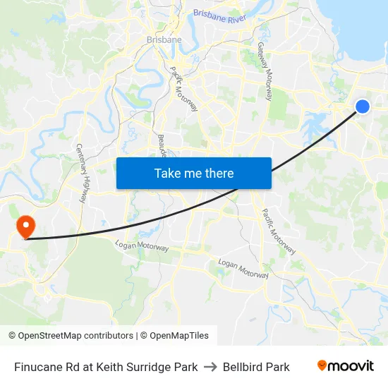Finucane Rd at Keith Surridge Park to Bellbird Park map
