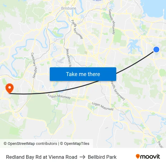 Redland Bay Rd at Vienna Road to Bellbird Park map