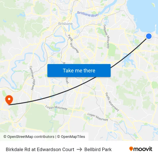 Birkdale Rd at Edwardson Court to Bellbird Park map