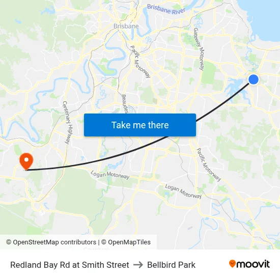 Redland Bay Rd at Smith Street to Bellbird Park map