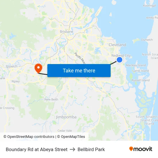 Boundary Rd at Abeya Street to Bellbird Park map