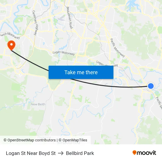 Logan St Near Boyd St to Bellbird Park map