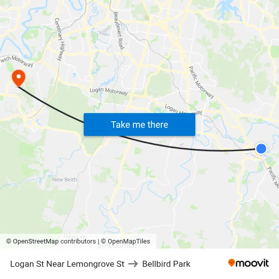 Logan St Near Lemongrove St to Bellbird Park map