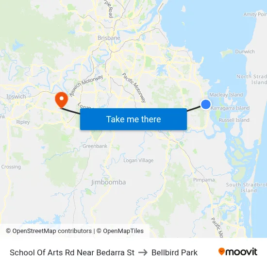 School Of Arts Rd Near Bedarra St to Bellbird Park map