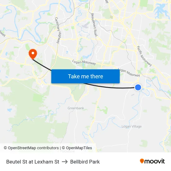 Beutel St at Lexham St to Bellbird Park map