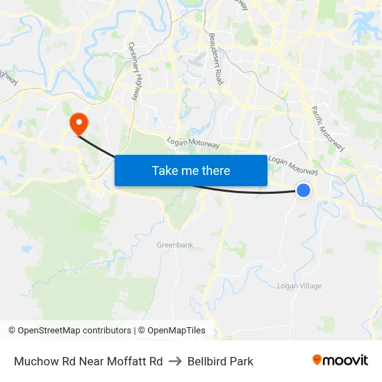 Muchow Rd Near Moffatt Rd to Bellbird Park map