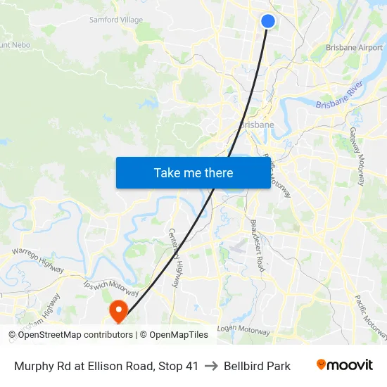 Murphy Rd at Ellison Road, Stop 41 to Bellbird Park map