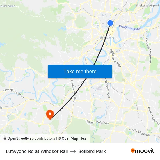 Lutwyche Rd at Windsor Rail to Bellbird Park map