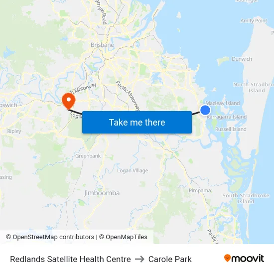 Redlands Satellite Health Centre to Carole Park map