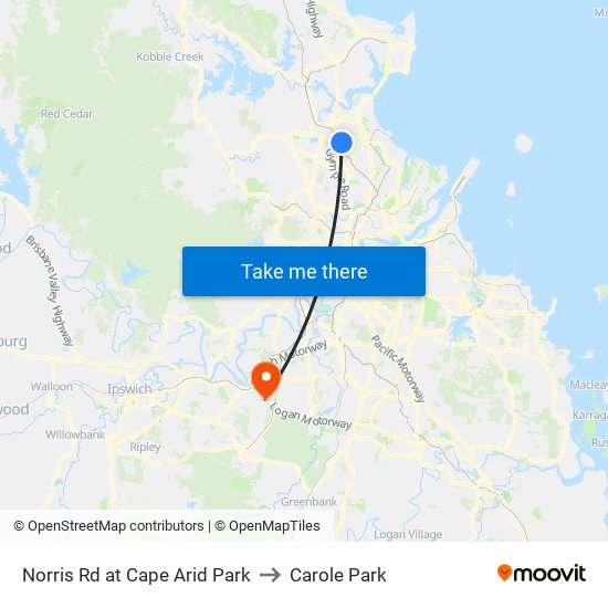 Norris Rd at Cape Arid Park to Carole Park map