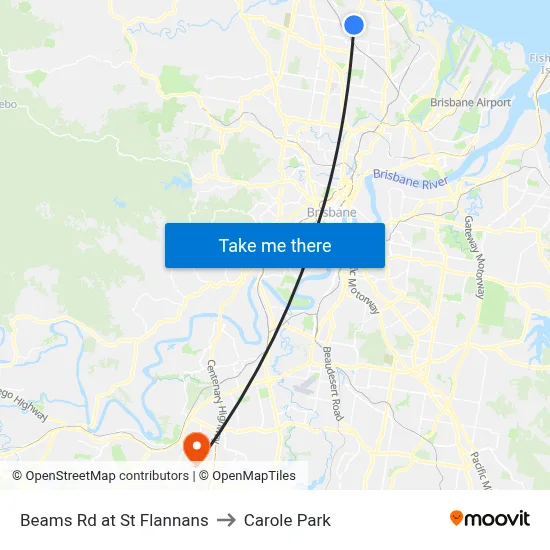 Beams Rd at St Flannans to Carole Park map