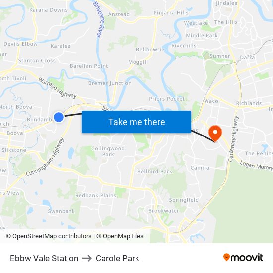 Ebbw Vale Station to Carole Park map