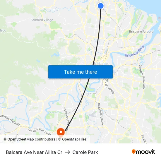 Balcara Ave Near Allira Cr to Carole Park map