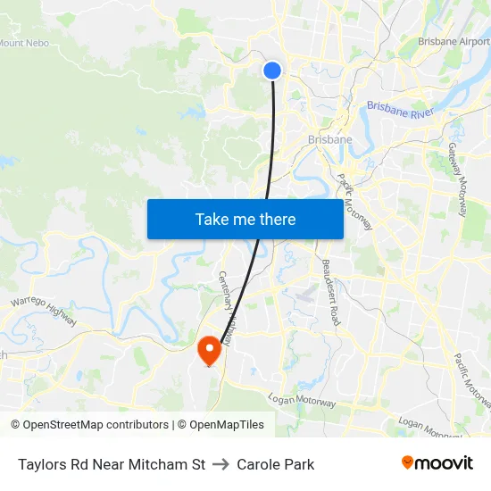 Taylors Rd Near Mitcham St to Carole Park map