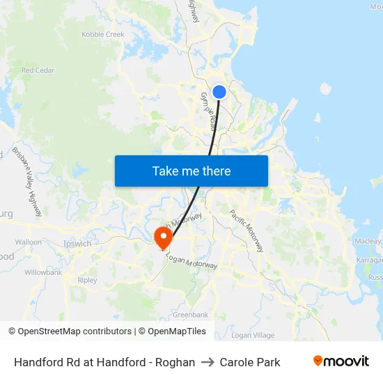 Handford Rd at Handford - Roghan to Carole Park map