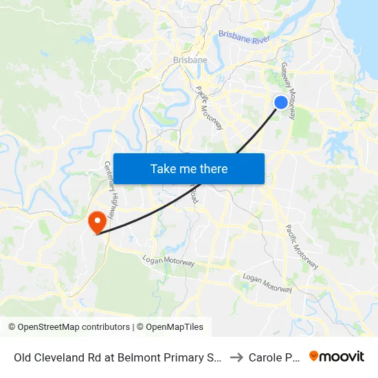 Old Cleveland Rd at Belmont Primary School to Carole Park map