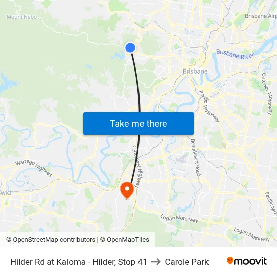 Hilder Rd at Kaloma - Hilder, Stop 41 to Carole Park map