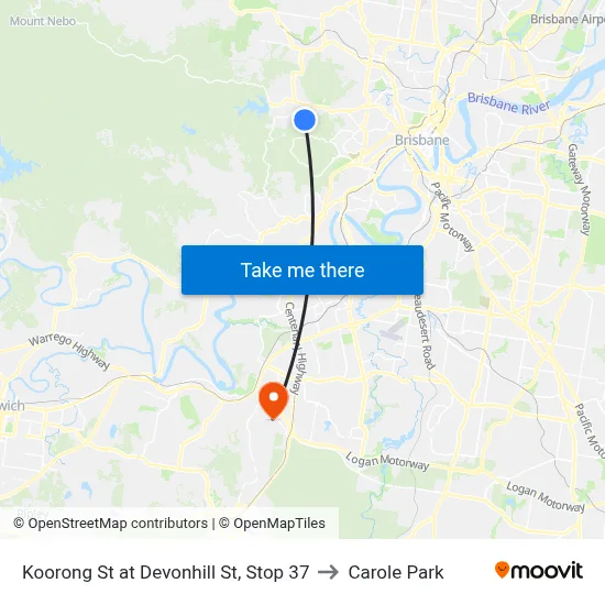 Koorong St at Devonhill St, Stop 37 to Carole Park map