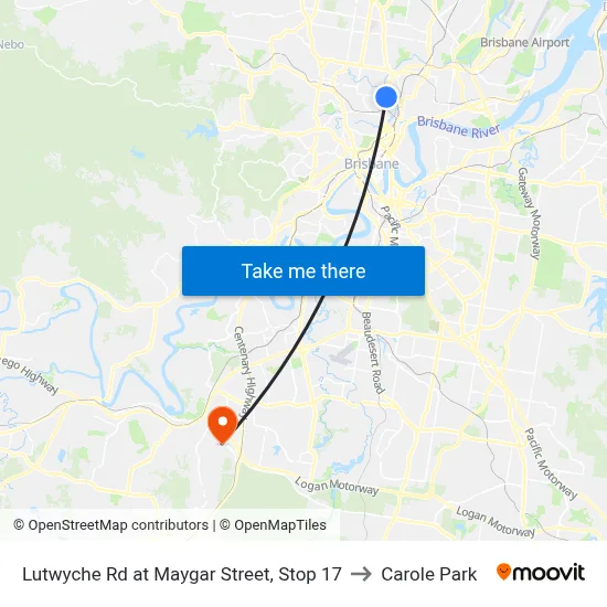 Lutwyche Rd at Maygar Street, Stop 17 to Carole Park map