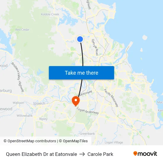 Queen Elizabeth Dr at Eatonvale to Carole Park map