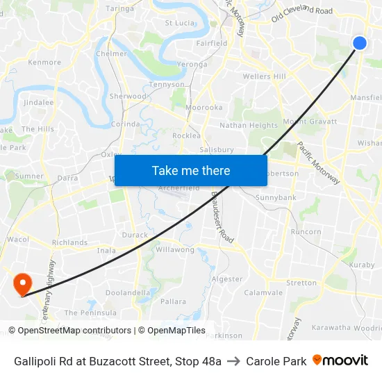Gallipoli Rd at Buzacott Street, Stop 48a to Carole Park map