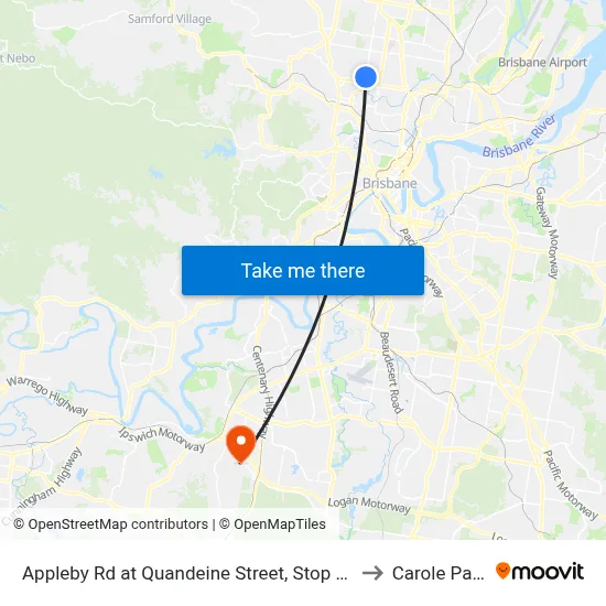 Appleby Rd at Quandeine Street, Stop 34 to Carole Park map