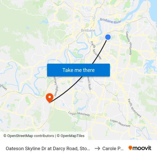 Oateson Skyline Dr at Darcy Road, Stop 40 to Carole Park map