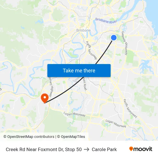 Creek Rd Near Foxmont Dr, Stop 50 to Carole Park map