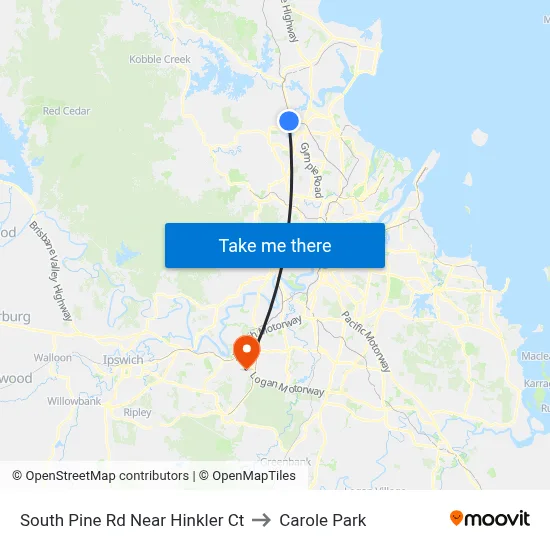 South Pine Rd Near Hinkler Ct to Carole Park map