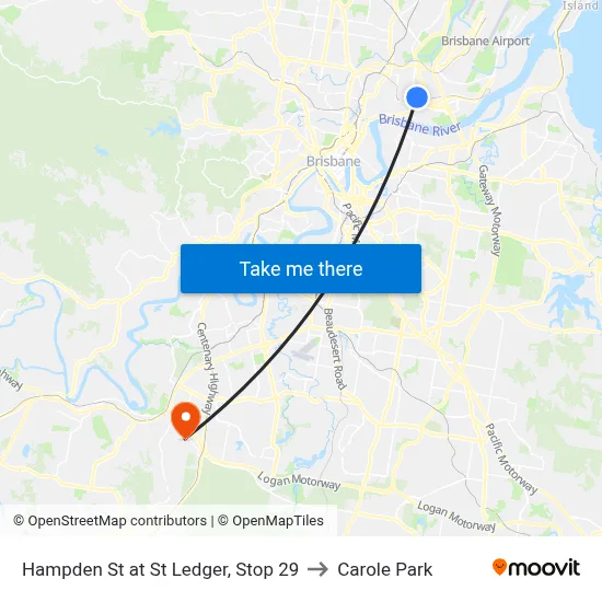 Hampden St at St Ledger, Stop 29 to Carole Park map