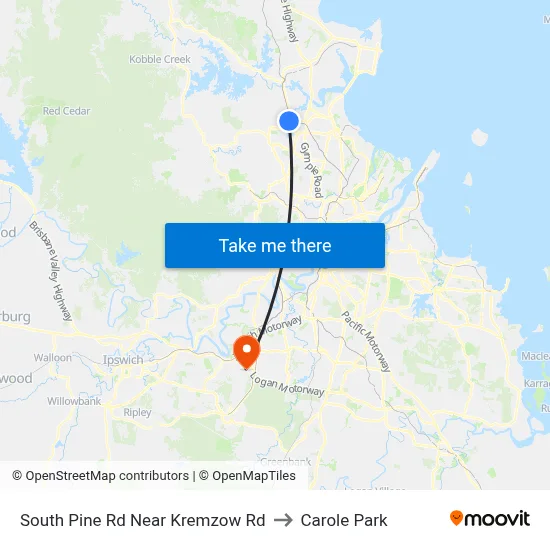 South Pine Rd Near Kremzow Rd to Carole Park map