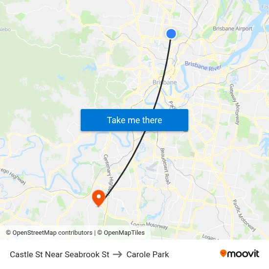 Castle St Near Seabrook St to Carole Park map