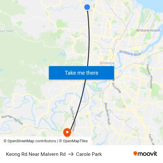Keong Rd Near Malvern Rd to Carole Park map