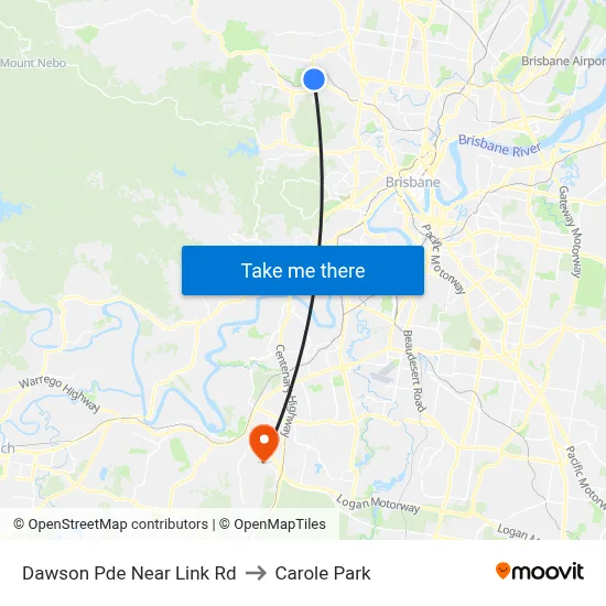 Dawson Pde Near Link Rd to Carole Park map